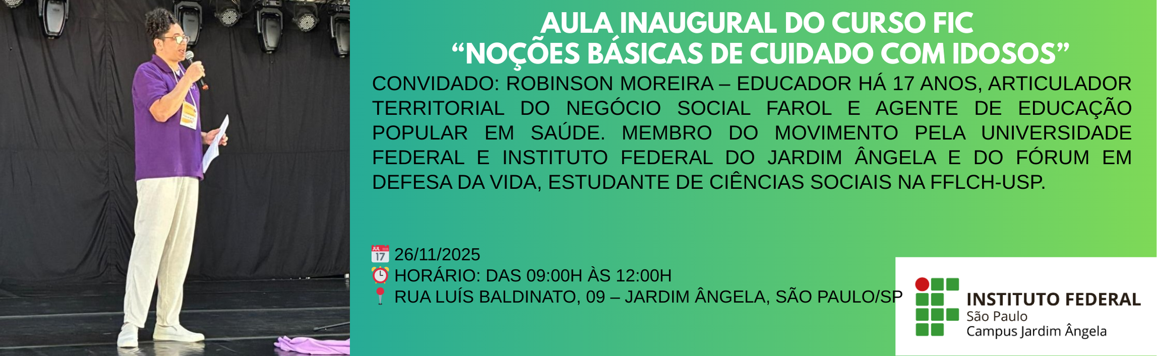 Aula inaugural do curso FIC